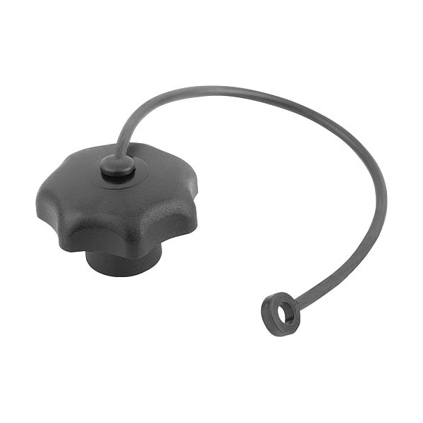 Kipp Star Grips with safety lanyard similar to DIN 6336, stainless, metric K0154.605 - main